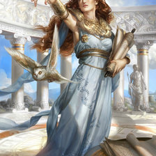 Схема вышивки «Богиня Афина»