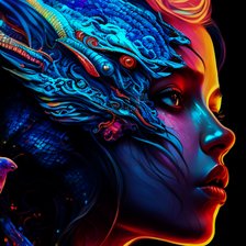 Схема вышивки «Девушка фэнтези»