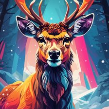 Схема вышивки «Олень»