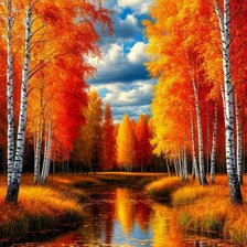 Схема вышивки «пейзаж»