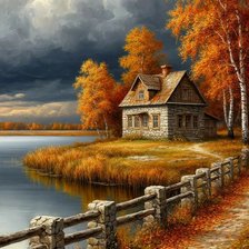 Схема вышивки «пейзаж»