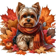 Схема вышивки «щенок»