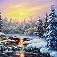 Схема вышивки «зима»