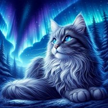 Схема вышивки «кошки»