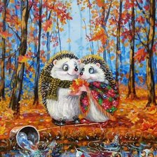 Схема вышивки «ежики»