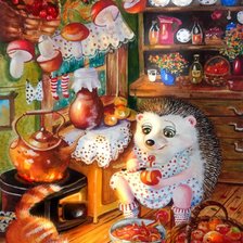 Схема вышивки «ежики»