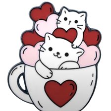 Схема вышивки «Котики в чашке»