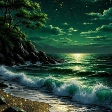 Схема вышивки «Мелодия ночной луны»