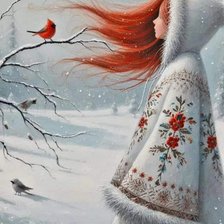 Схема вышивки «Зима»