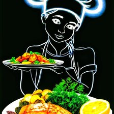 Схема вышивки «Повар»