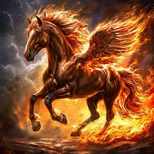 Схема вышивки «Пегас огненный»