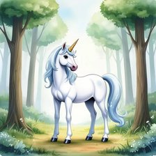 Схема вышивки «Единорог в лесу»