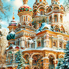 Схема вышивки «храм»