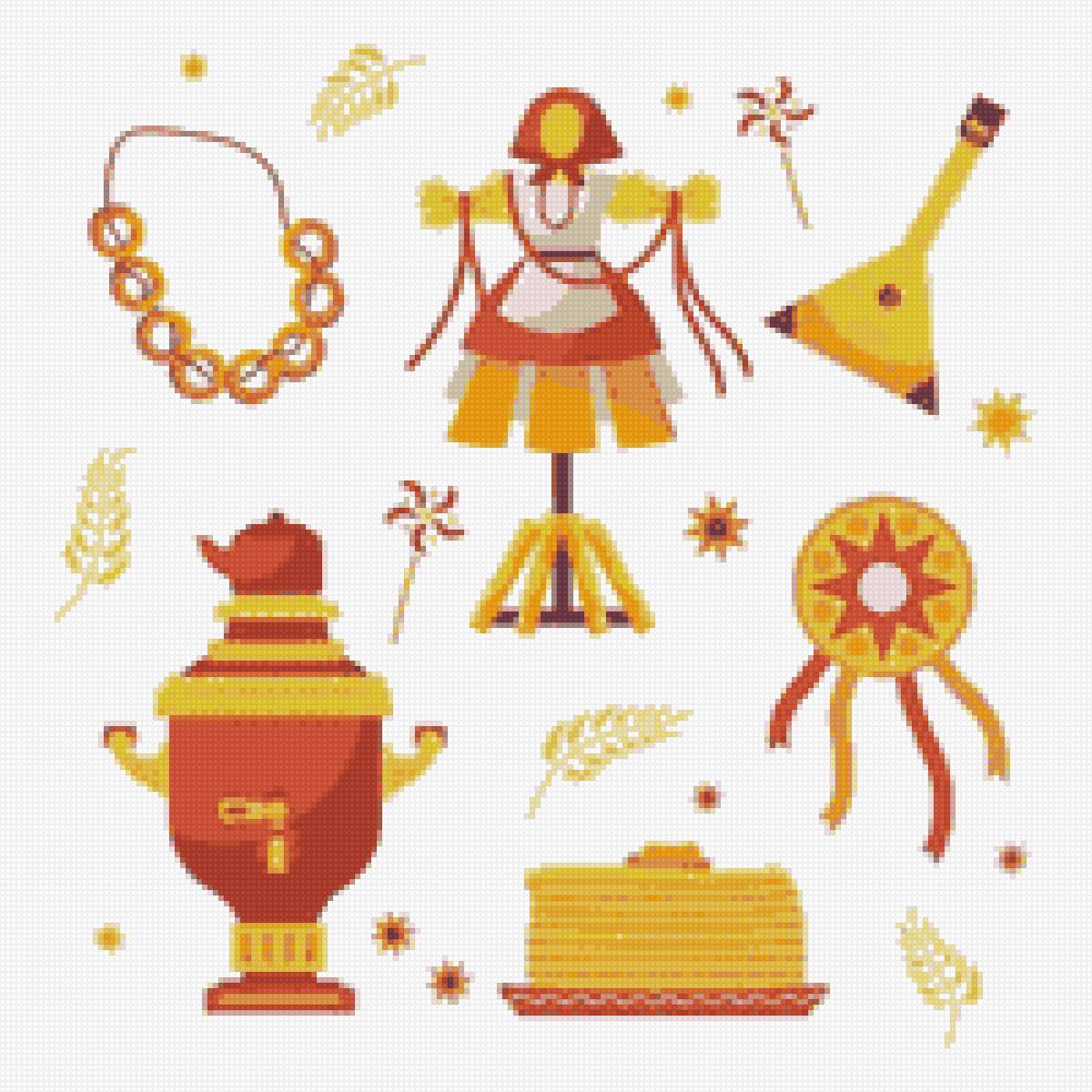 Масленичные атрибуты - масленица - предпросмотр