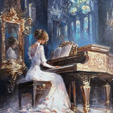 Схема вышивки «Готическая музыка 1»