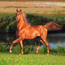 Схема вышивки «КРАСНАЯ ЛОШАДЬ»