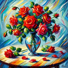 Схема вышивки «Букет роз»