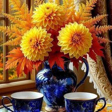 Схема вышивки «Чайная пара»