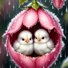 Схема вышивки «в гнезде»