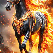Схема вышивки «огненная лошадь3»