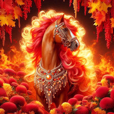 Схема вышивки «огненная лошадь6»