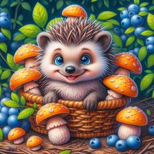 Схема вышивки «ежик»