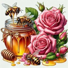 Схема вышивки «пчелки»