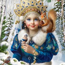 Схема вышивки «Зимняя принцесса»