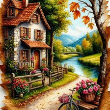 Схема вышивки «пейзаж»