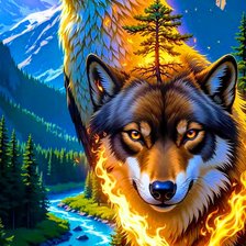 Схема вышивки «Горы»