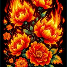 Схема вышивки «Огонь»