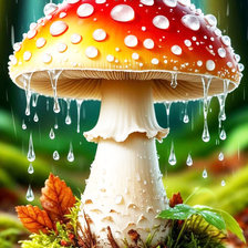 Схема вышивки «мухомор»