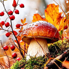 Схема вышивки «белый гриб»