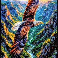 Схема вышивки «Горы»