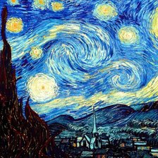Схема вышивки «Ван Гог - Звездная ночь»