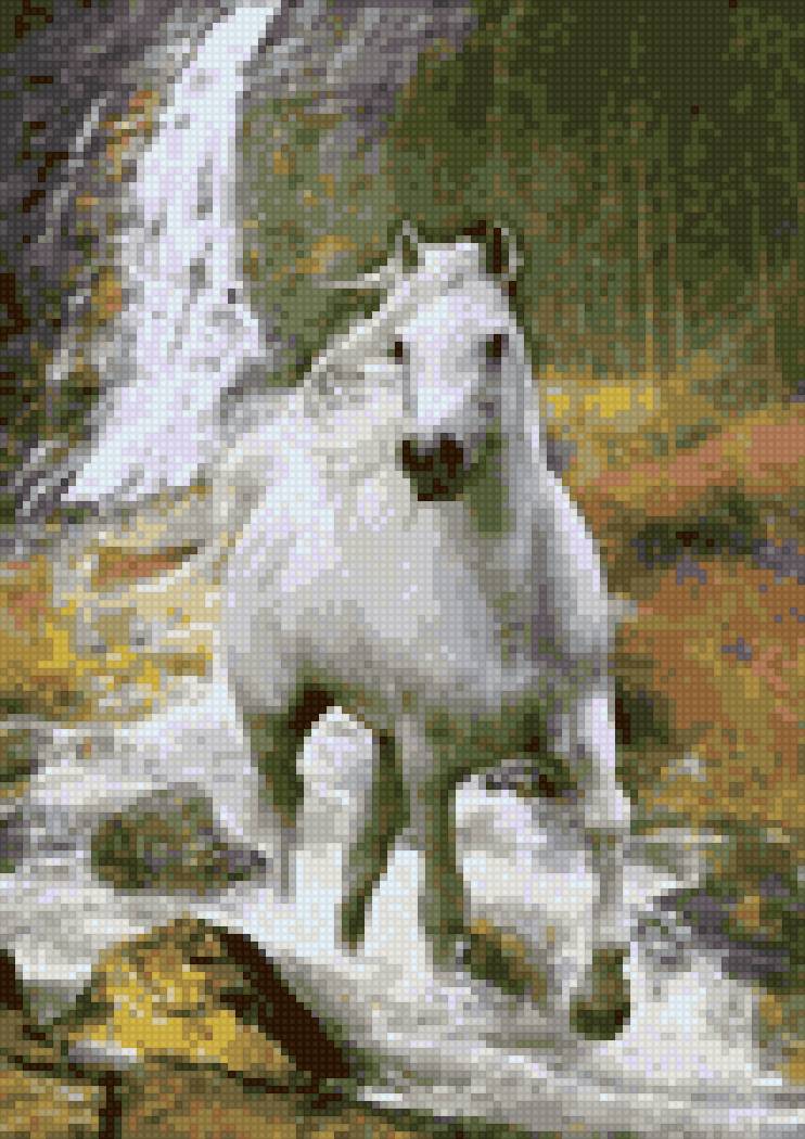 Водопад и лошадь - предпросмотр