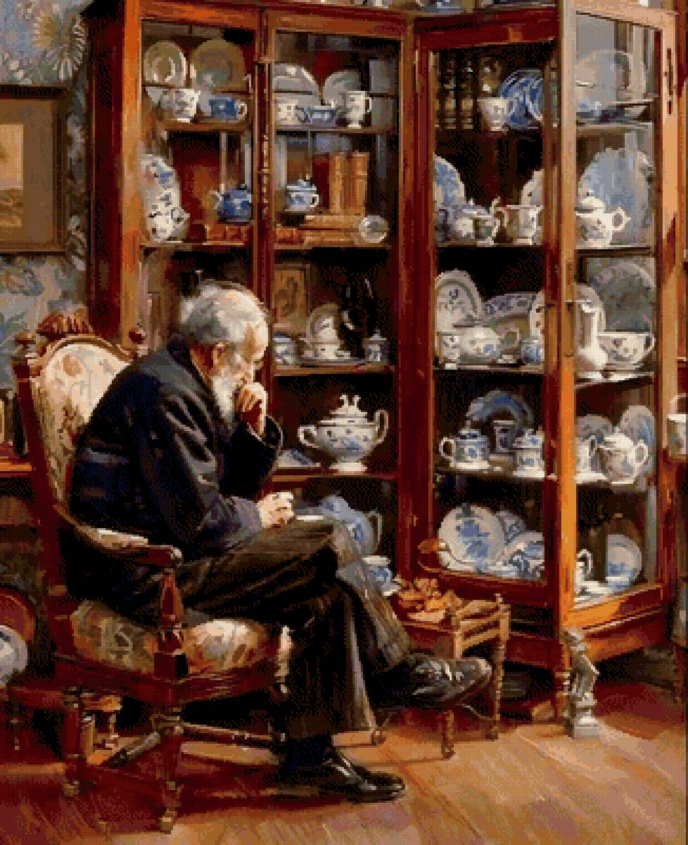 Коллекционер - детали, картина, комната - предпросмотр