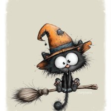 Схема вышивки «котик»