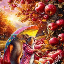 Схема вышивки «белка»