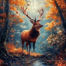 Схема вышивки «олень»