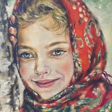 Схема вышивки «Девушка»