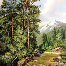 Схема вышивки «Горы»