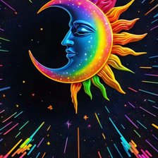 Схема вышивки «Солнце и луна»