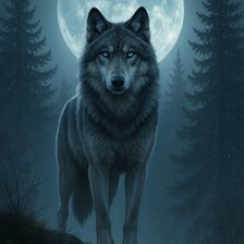 Схема вышивки «Волк»