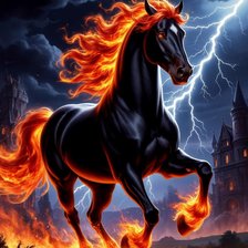 Схема вышивки «Огненный конь»