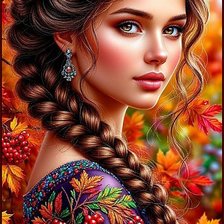 Схема вышивки «девушка»