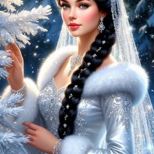 Схема вышивки «Девушка»