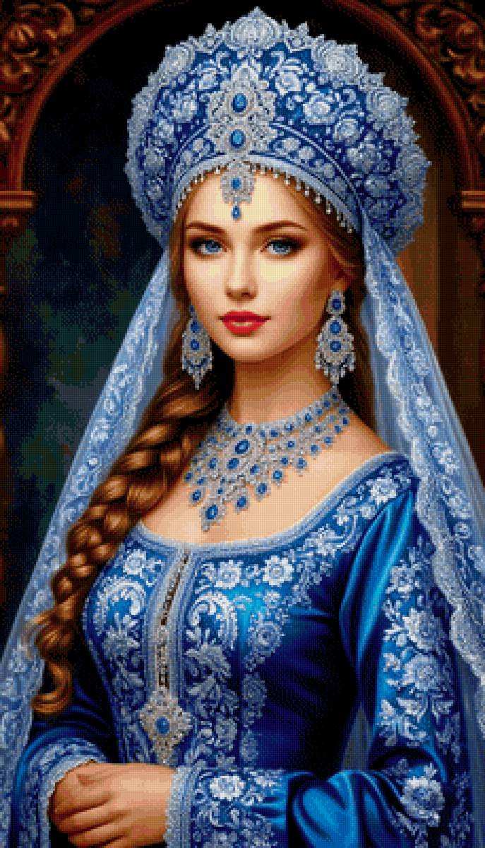 Русская красавица - красота, зима, девушка, сказка, снежная королева, снегурочка - предпросмотр