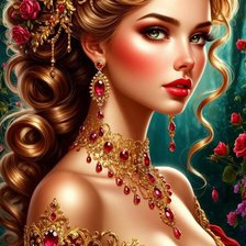 Схема вышивки «Девушка»