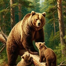 Схема вышивки «Медведица»